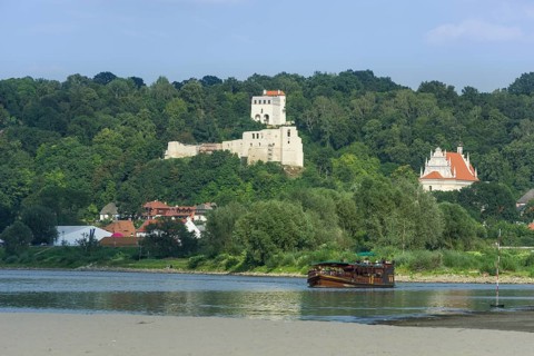 Castle ruins and the parish church
