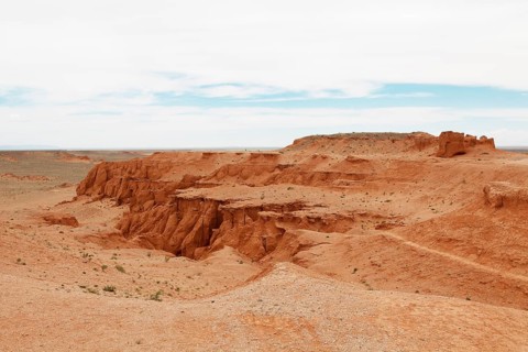Bayanzag or Flaming Cliffs rock formation