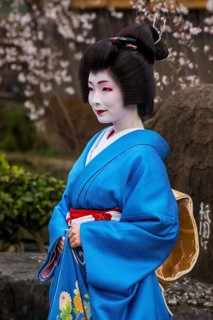 Geisha in the Geisha quarter Gion
