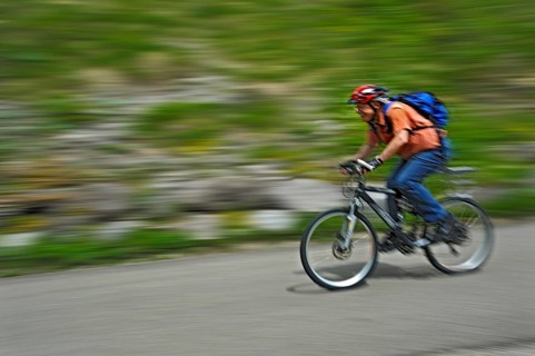 Mountain biker near Hinterstein
