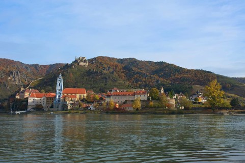 Townscape of Durnstein on the Danube River