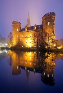 Illuminated Schloss Moyland Castle