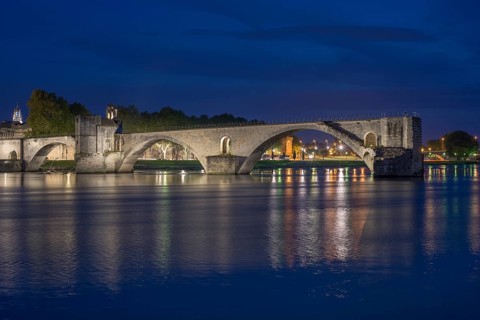 Rhone with the Pont Saint-Benezet bridge