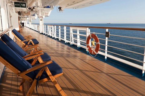 On the deck of the cruise ship EMERALD PRINCESS