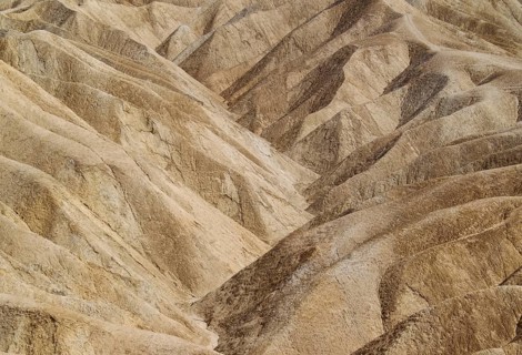 Eroded badlands in the Gower Gulch seen from Zabriskie Point