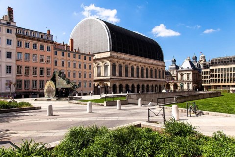 Opera de Lyon building at Place de la Comedie