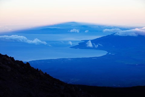 View seen from the Haleakala volcano