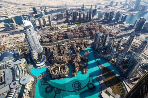 View from the Burj Khalifa on the Dubai Mall