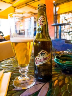 Beer glass and a beer bottle