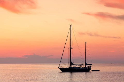Sailboat at sunset