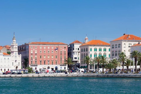 Harbor and promenade of Split