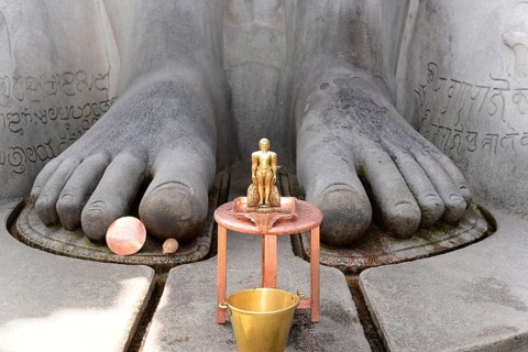 Feet of the Gomateshwara statue