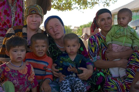 Local women and children
