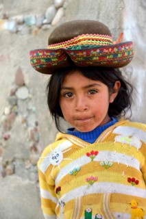 Girl with traditional hat