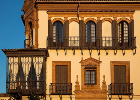 Andalusian style residence in the evening light