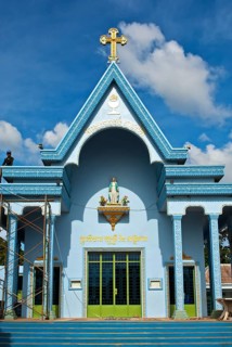 Catholic church in Areyskat near Phnom Penh