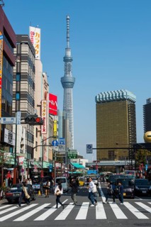 Asakusa quarter with the Tokyo Skytree