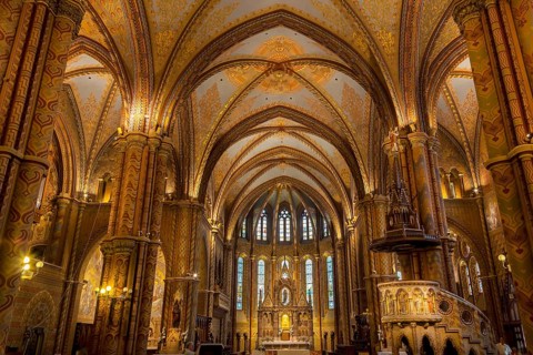 Interior of Matthias Church