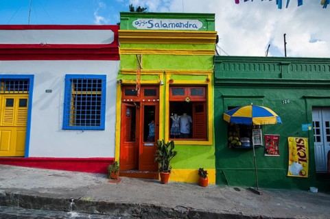 Colourful colonial architecture