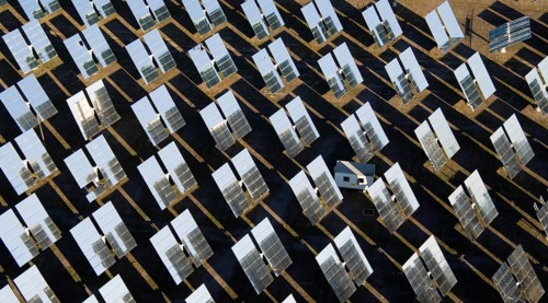 Rows of solar panels