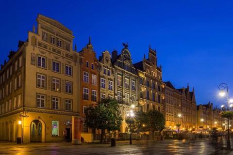 Historic houses in the pedestrian zone