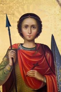 Religious painting inside the mausoleum