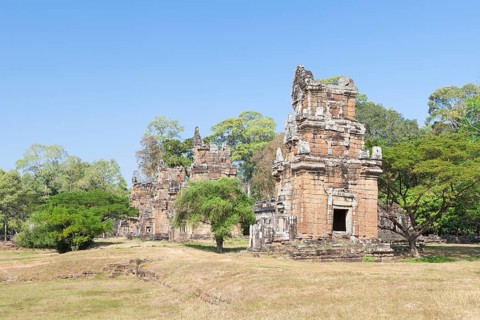 Prasat Suor Prat towers in Angkor Thom
