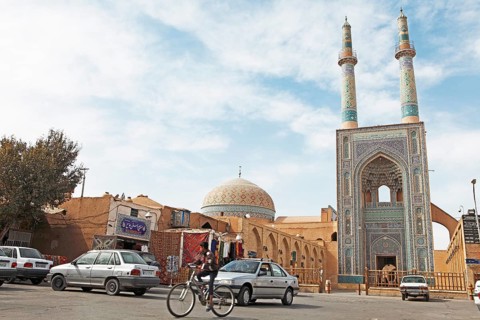 Masjed-i Jame Mosque or Friday Mosque in the historic centre of Yazd