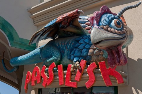 Sculpture of a fantasy animal at the entrance of the Prater