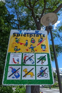 Sign playground with rules of conduct