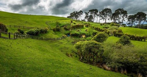 Landscape in Hobbiton in the Shire