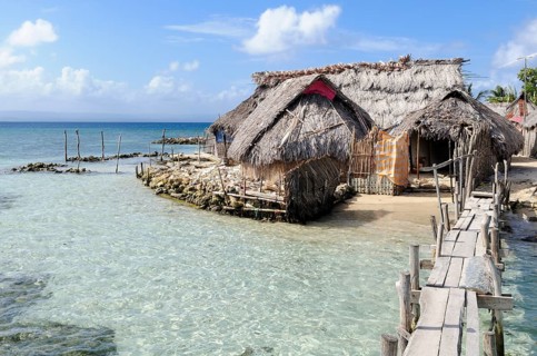 Huts on the beach