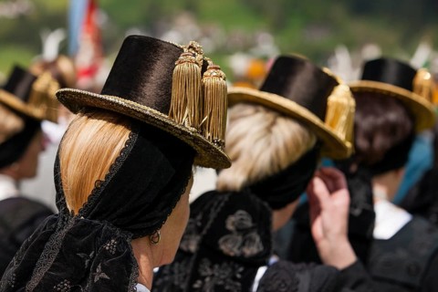 Gauderfest festival with traditional costumes