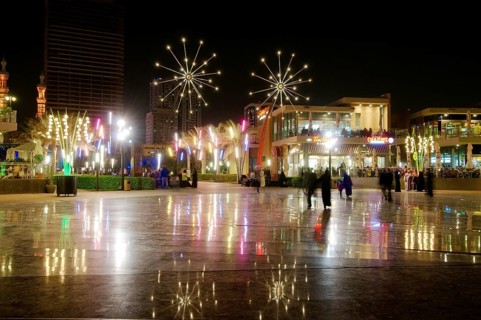 Illuminatd city at night