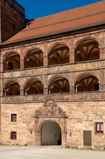 Beautiful courtyard with arcades