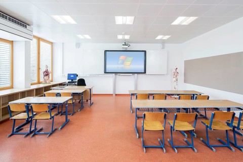Classroom of a middle school