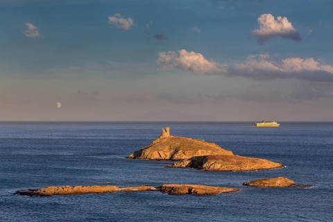 Iles Finocchiarola with a ferry