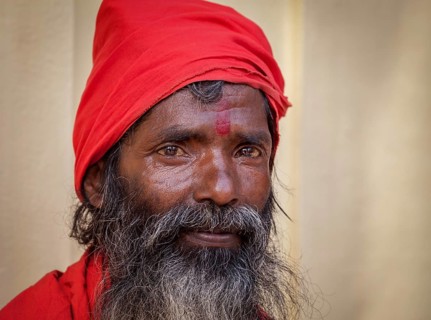 Portrait of an elderly Sadhu from the Kamakhya Temple