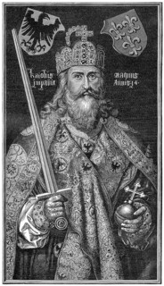 Charlemagne or Charles the Great with the Imperial Regalia