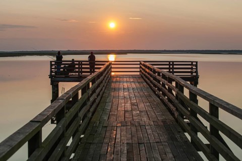 Evening mood at Jezioro Lebsko or Lebsko Lake