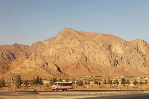 Bus in the Kuhrud Mountains