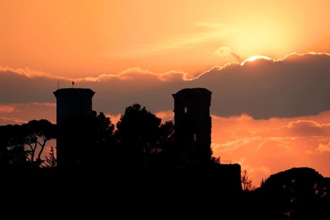 The castle at sunset