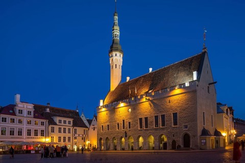 Town Hall in the evening