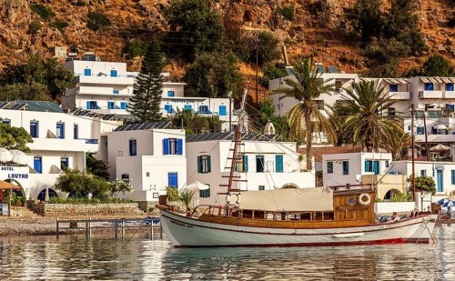 Wooden boat in the harbour