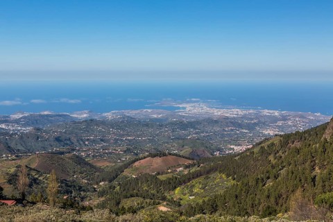 View from Pico de las Nieves towards Las Palmas
