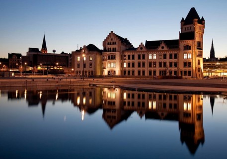 Horder Burg Castle reflected in Phoenix Lake