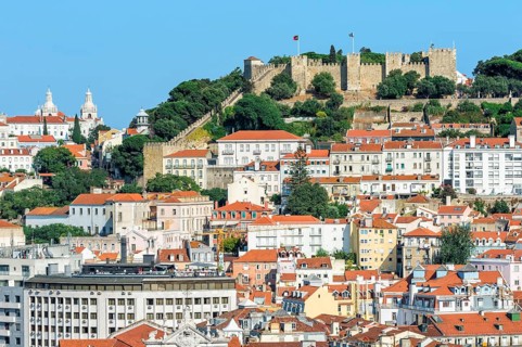 View over Lisbon and the Castelo de Sao Jorge