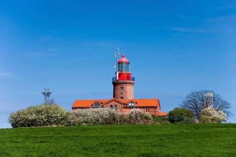 Bastorf lighthouse in spring
