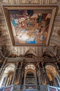 Staircase with ceiling painting by Mihaly Munkacsy