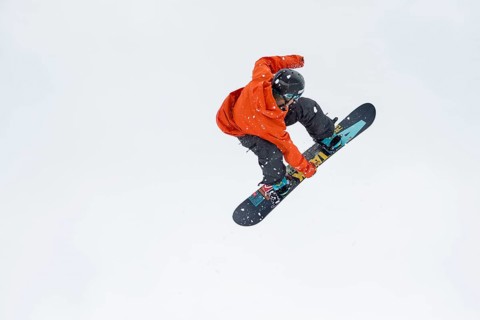 Trick skier jumping